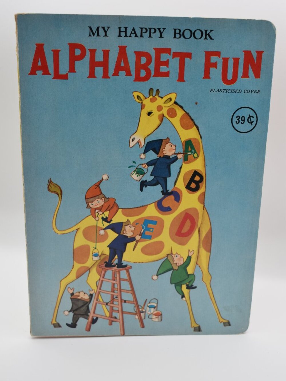Vintage My Happy Book Alphabet Fun Children's ABC Learning Book Plasticised Cove